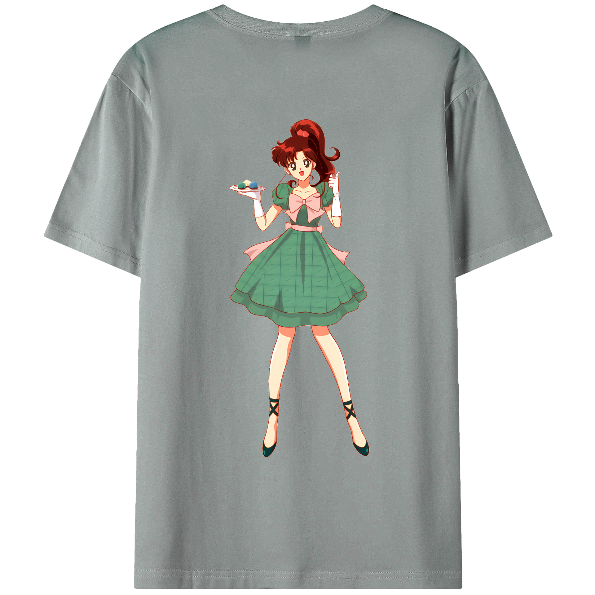 （画像用） 美少女戦士セーラームーン 木野 まこと きの まこと Sailor Moon Kino Makoto （セーラージュピター；Sailor Jupiter） 綿100％ メンズ半袖Tシャツ（バックプリント） 通気性